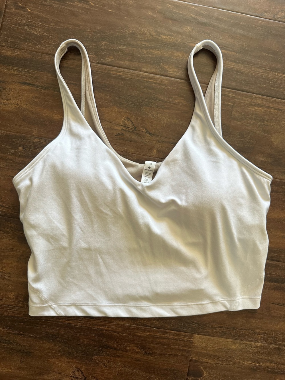 lululemon athletica White V‑neck Camisole Tank